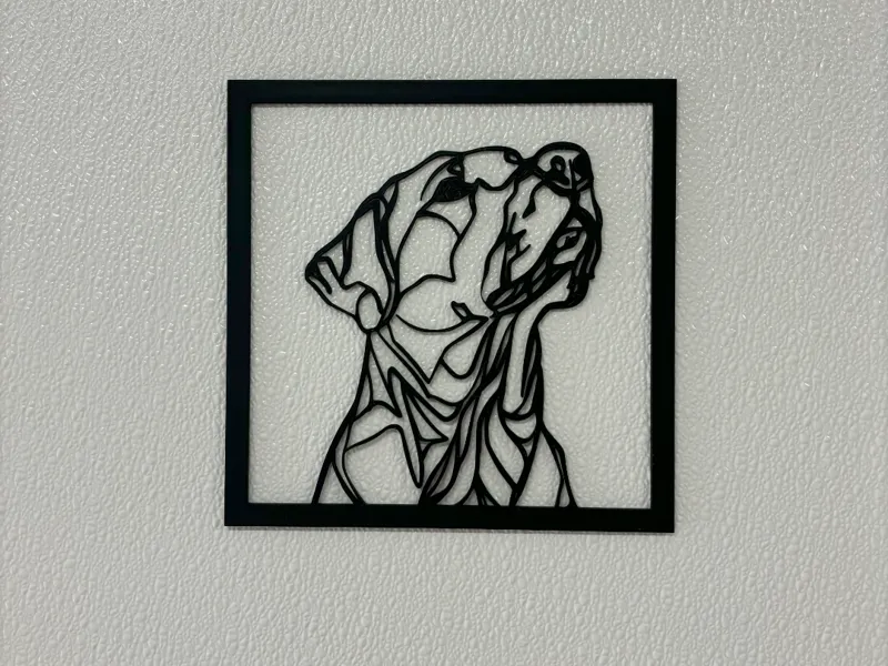 Dog lineart frame decoration Labrador