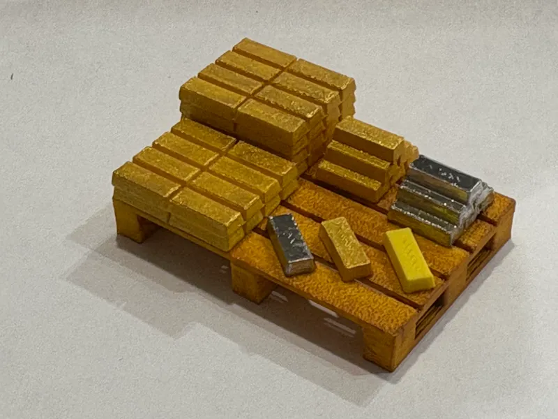 Gold Bar Diorama 1:64