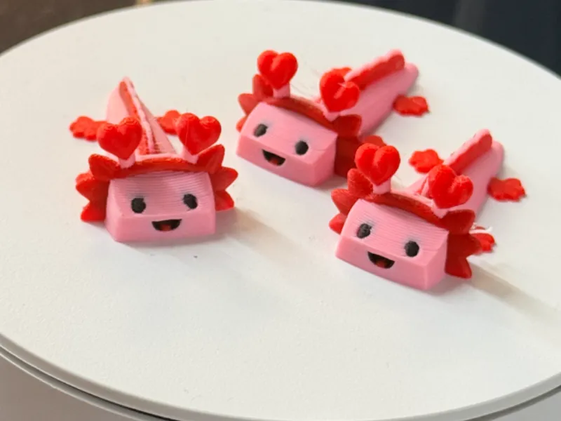 Mini Valentine Axolotl Desk Buddies