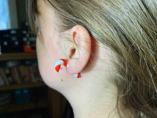 Mini Candy Cane Earrings
