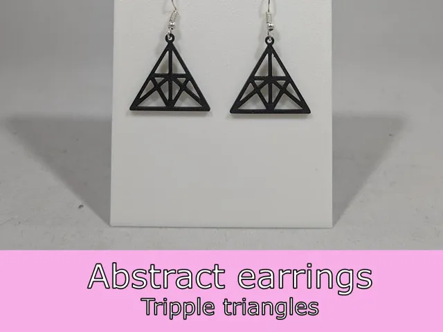 Abstract earrings - tripple triangle