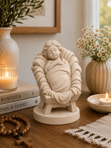 Figura decorativa: Baby Jesus – Religious Home Decoration — vista de referencia 2