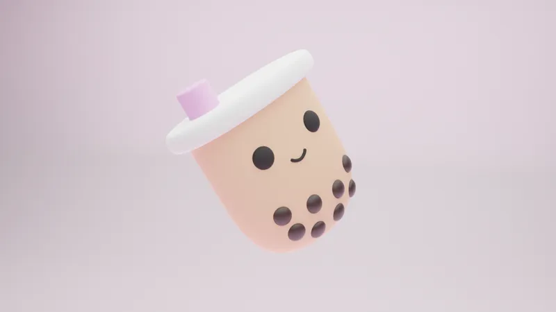 Boba Tea Keychain