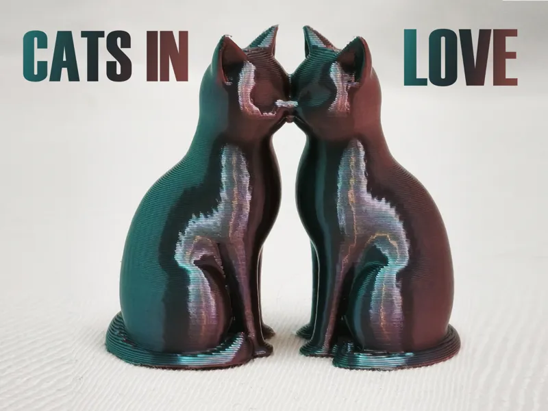 Kissing Cats Figurine