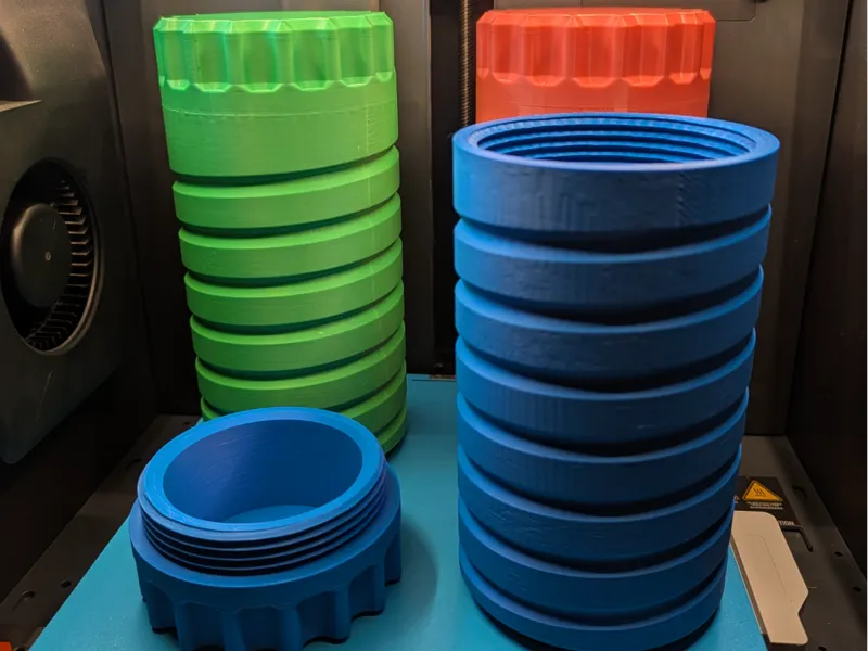 Large Threaded Cannister Tube Storage
