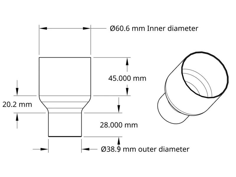 tube adapter 39 to 58 mm