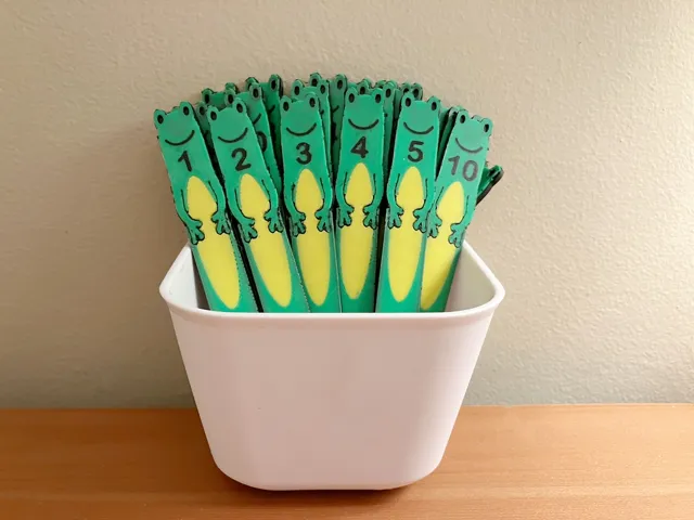 Frog Number Sticks