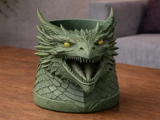 Drachen-Stifthalter – Detailliertes Fantasy-Design