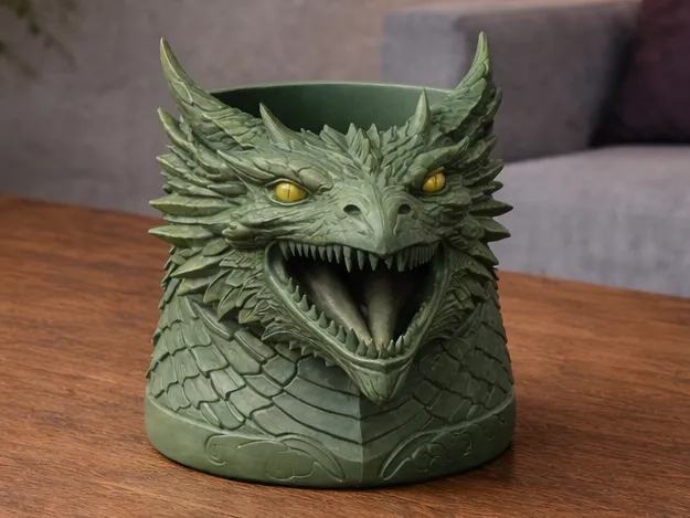 Drachen-Stifthalter – Detailliertes Fantasy-Design