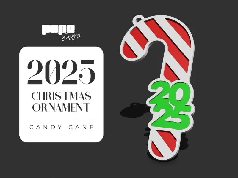 2025 CHRISTMAS ORNAMENT CANDY CANE
