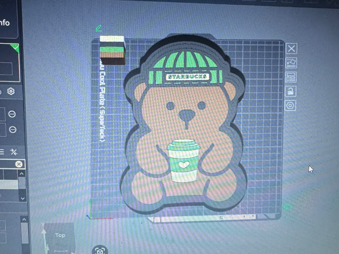 Starbucks Inspired Bear Cup Custom Tray