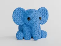 Éléphant mignon façon tricot — photo 2