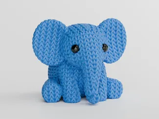 Cute knitted Elephant