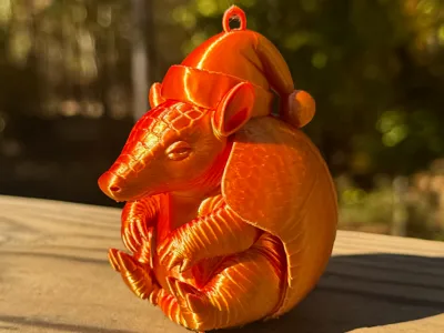 Archie The Christmas Armadillo Ornament
