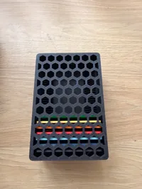 0.2mm layer, 2 walls, 15% infill, hex cutout lid