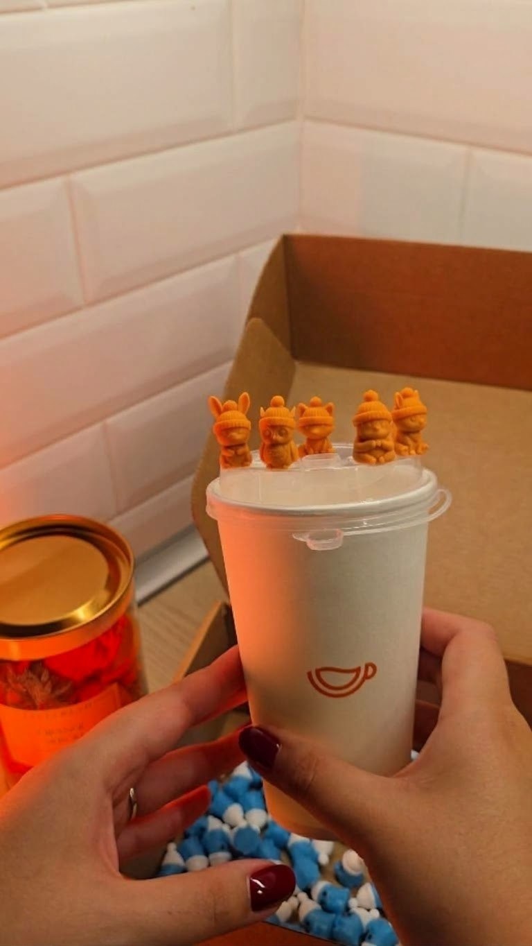 Sloth in a hat (Coffee Topper or Keychain) - 1