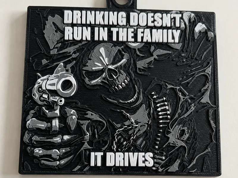 Drinking Doesn't Run, It Drives - Funny Keychain