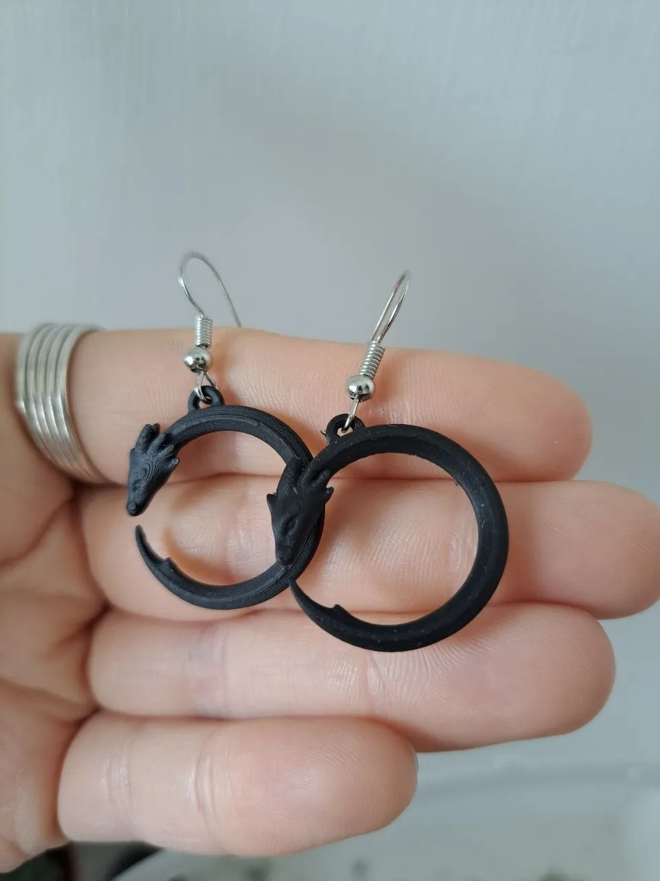Dragon Fantasy Circle Earrings and Pendant view 4
