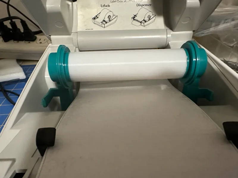 Zebra 4x6 center roll spacer for oversized rolls
