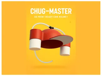 CHUG-MASTER – 3D Print Ready Can Helmet