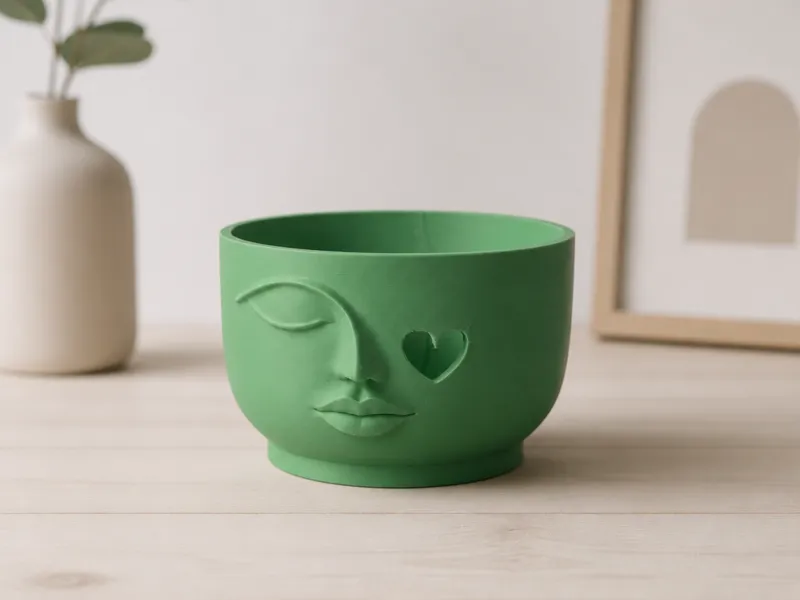 Face Bowl with Heart Eye - Cute Minimalist Decor