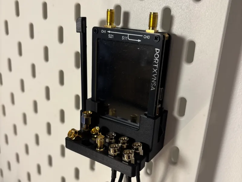 NanoVna PLUS ikea skadis pegboard +accessories