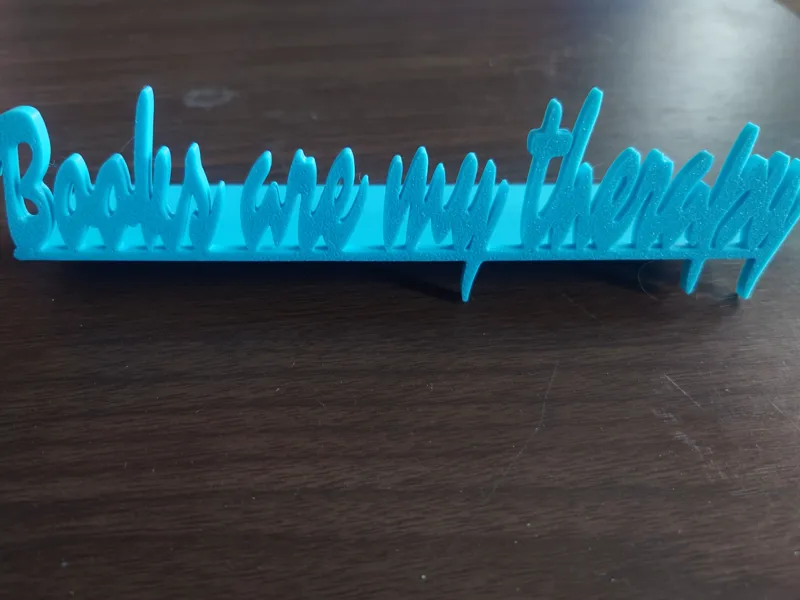 'books are my therapy' edge bookmark