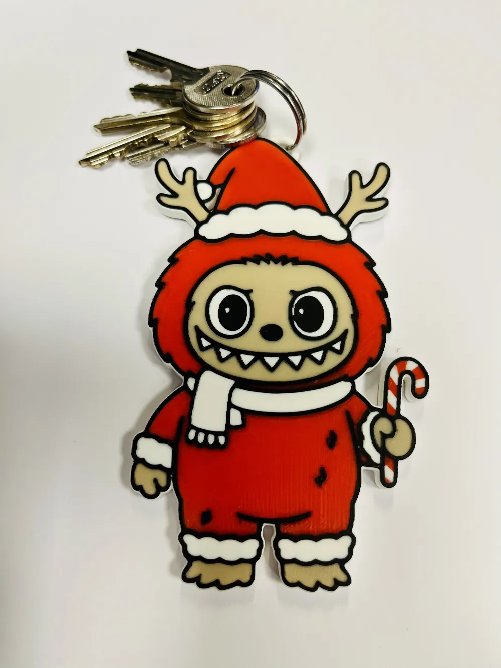 Christmas Labub Keychain - Free 3D Print Model - MakerWorld