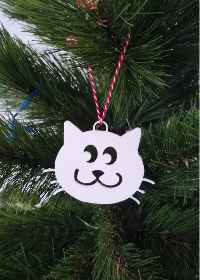 Funny & Sweet Cat head ornament