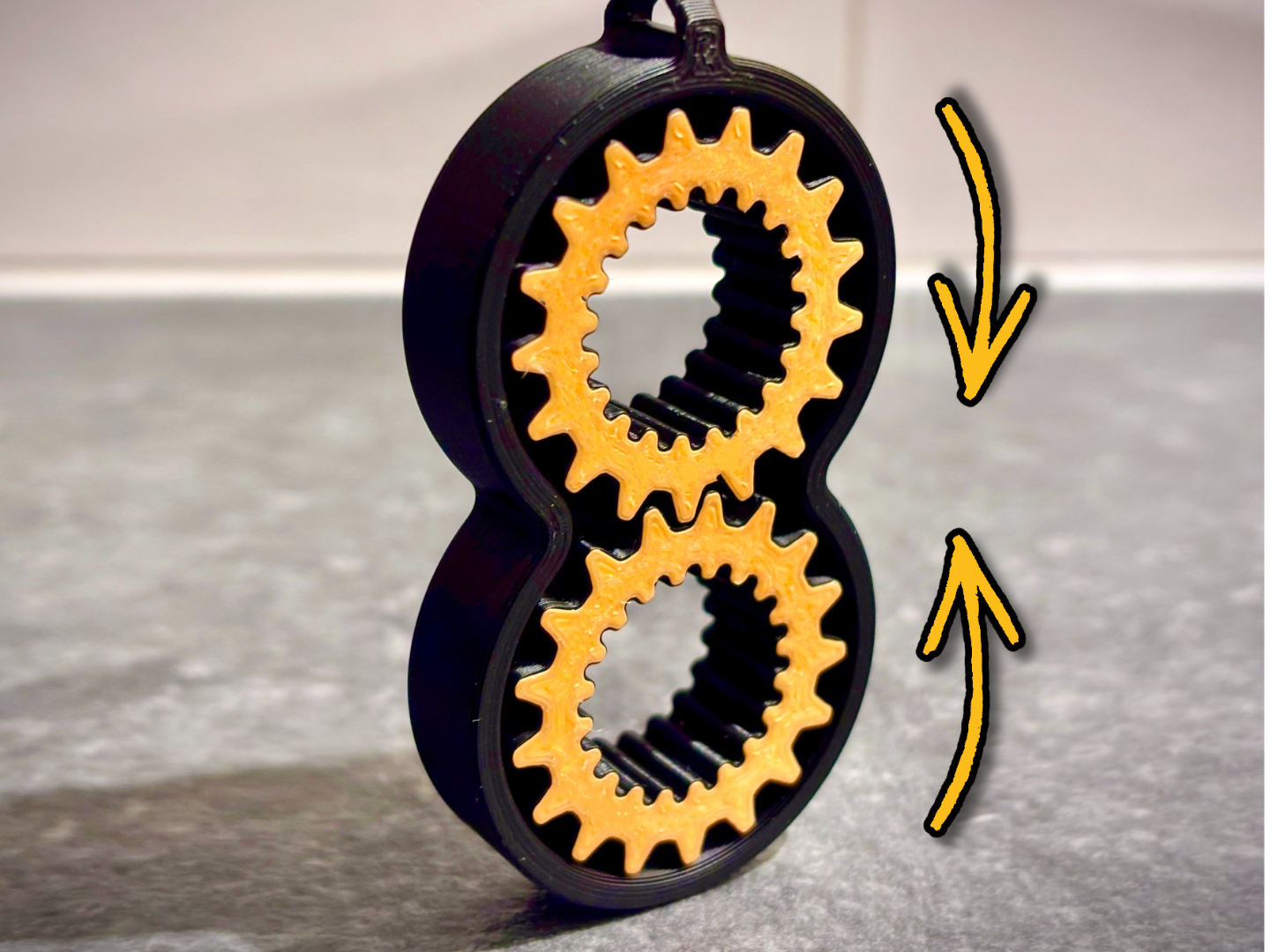 Gear 8 fidget (incl. keychain)