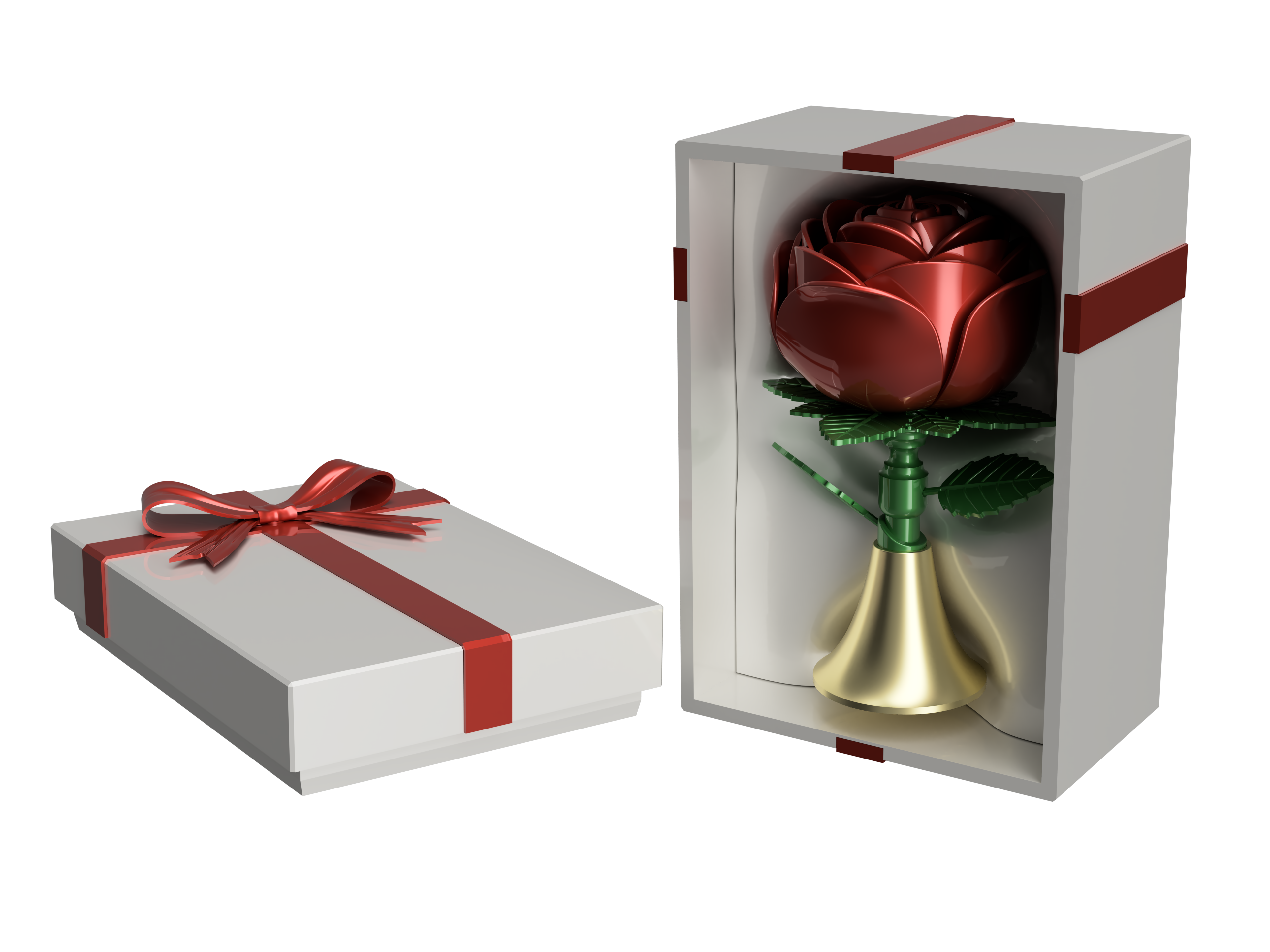 Miniatura 2 do modelo 3D Eternal Rose – Hidden Ring Box