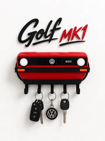 Llavero: Volkswagen Golf MK1 GTI – Support mural porte-clés — vista de referencia 3
