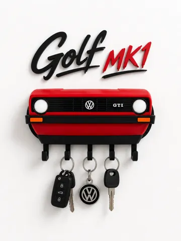 Llavero: Volkswagen Golf MK1 GTI – Support mural porte-clés — vista de referencia 2