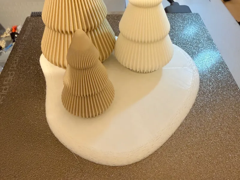 Winterlandschaft für 3er Set moderne Tannenbäume