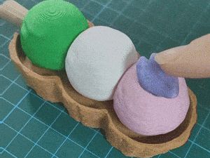 【无AMS】三彩团子点击器 解压按键玩具 -键盘轴好去处