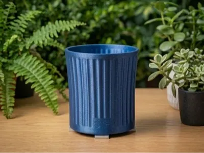 Fluted Plant Pot — Modern Ribbed Planter