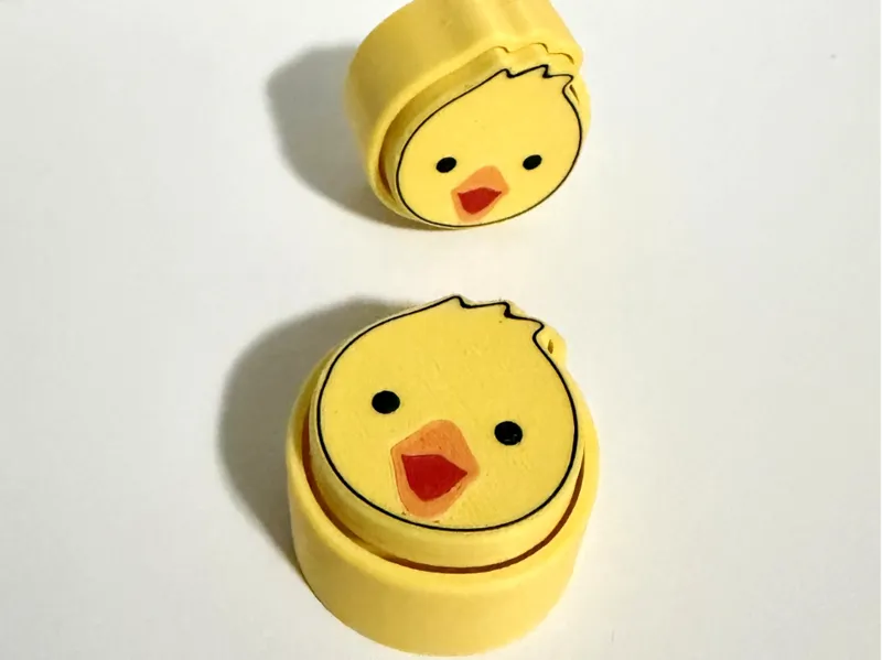Baby Chick Fidget Clicker Keychain