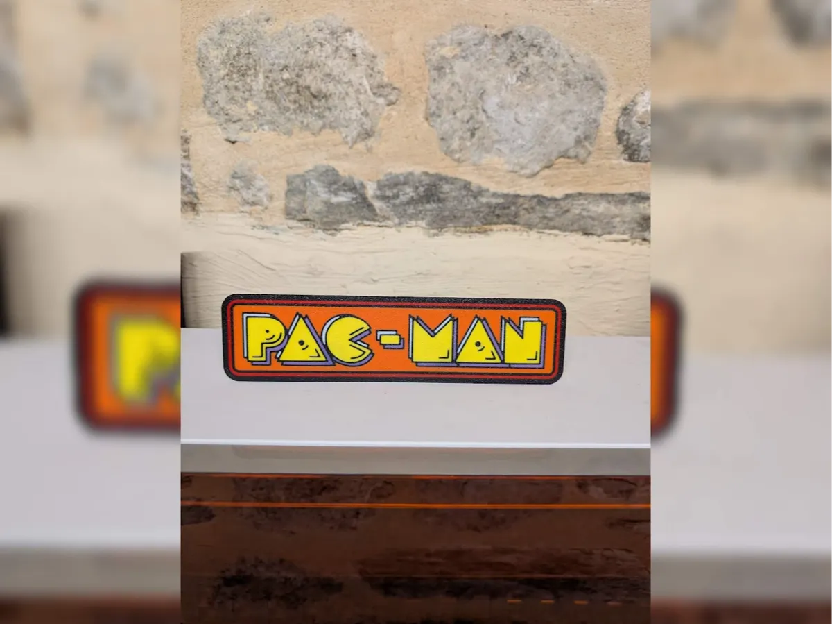 Lightbox PAC-MAN – Retro arcade logo - Free 3D Print Model - MakerWorld