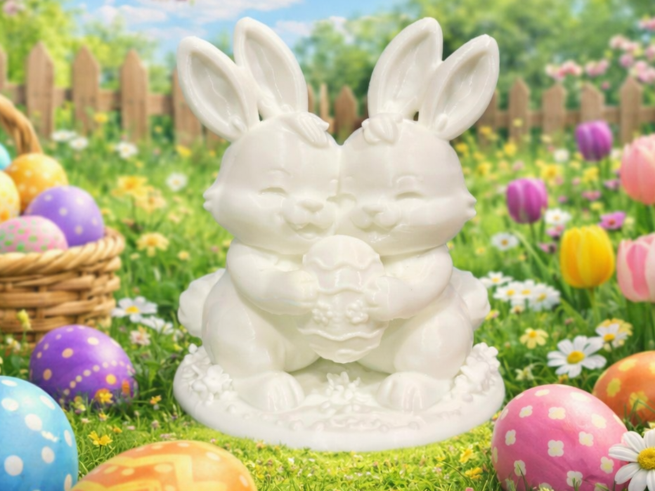 Easter Bunnies with Egg
