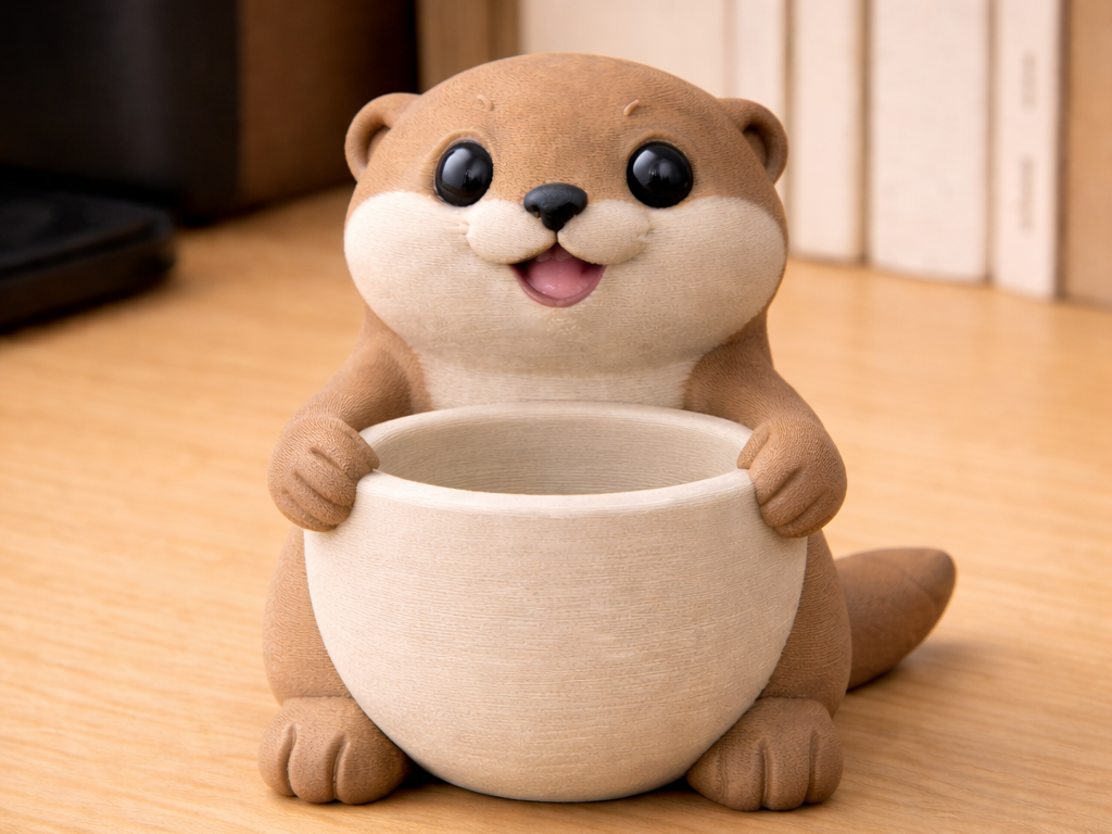 Happy Otter Pencil Cup
