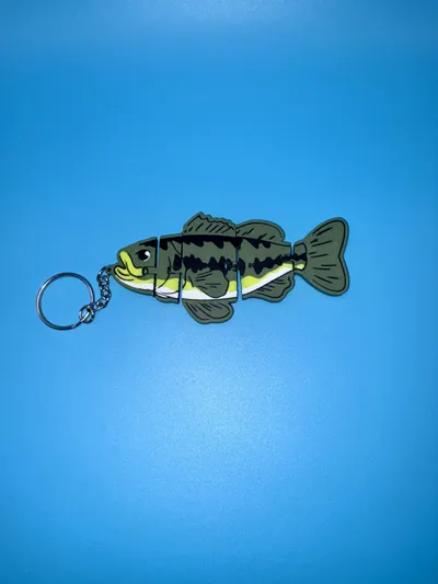 Largemouth Bass Flexi Keychain - Free 3D Print Model - MakerWorld