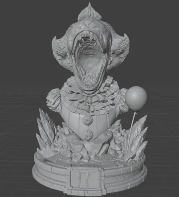 Modelo para impresión 3D: LIFE-SIZE IT PENNYWISE THE CLOWN HORROR KING — vista de referencia 5