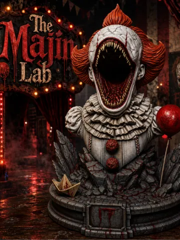 Modelo para impresión 3D: LIFE-SIZE IT PENNYWISE THE CLOWN HORROR KING — vista de referencia 2