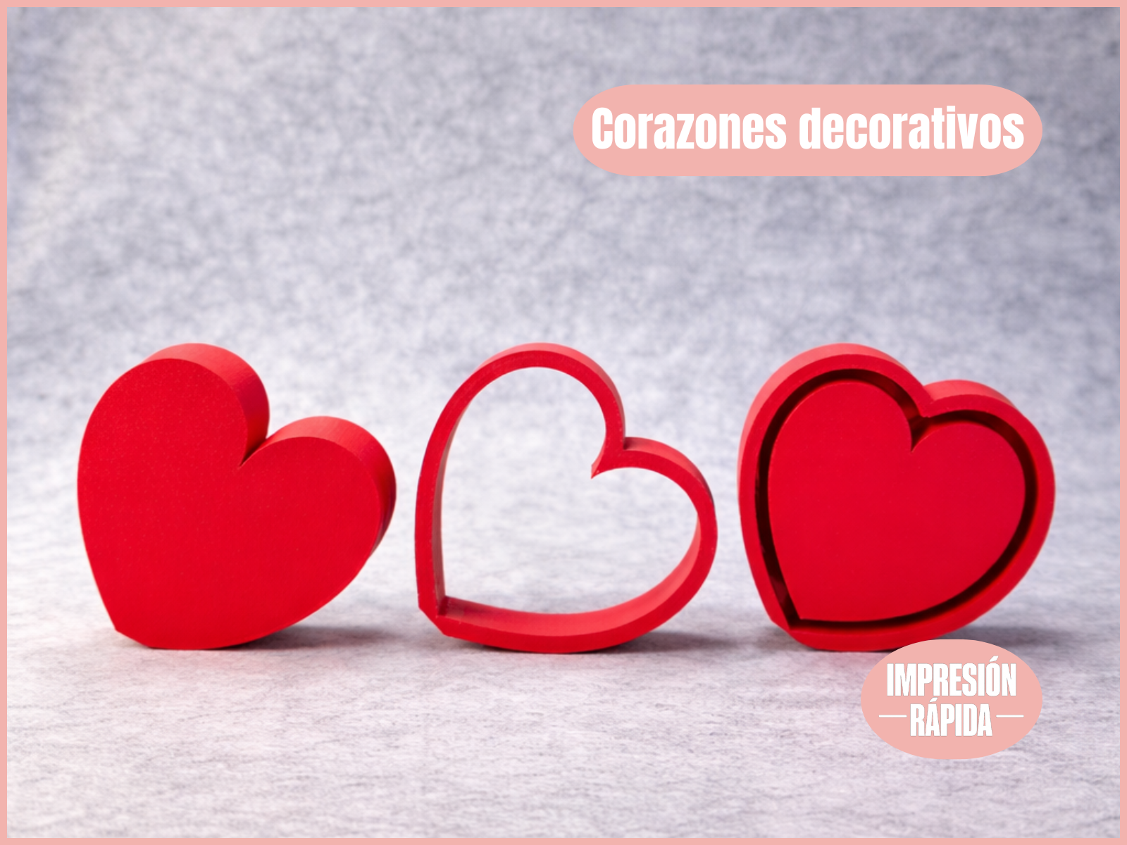 Set de Corazones Decorativos