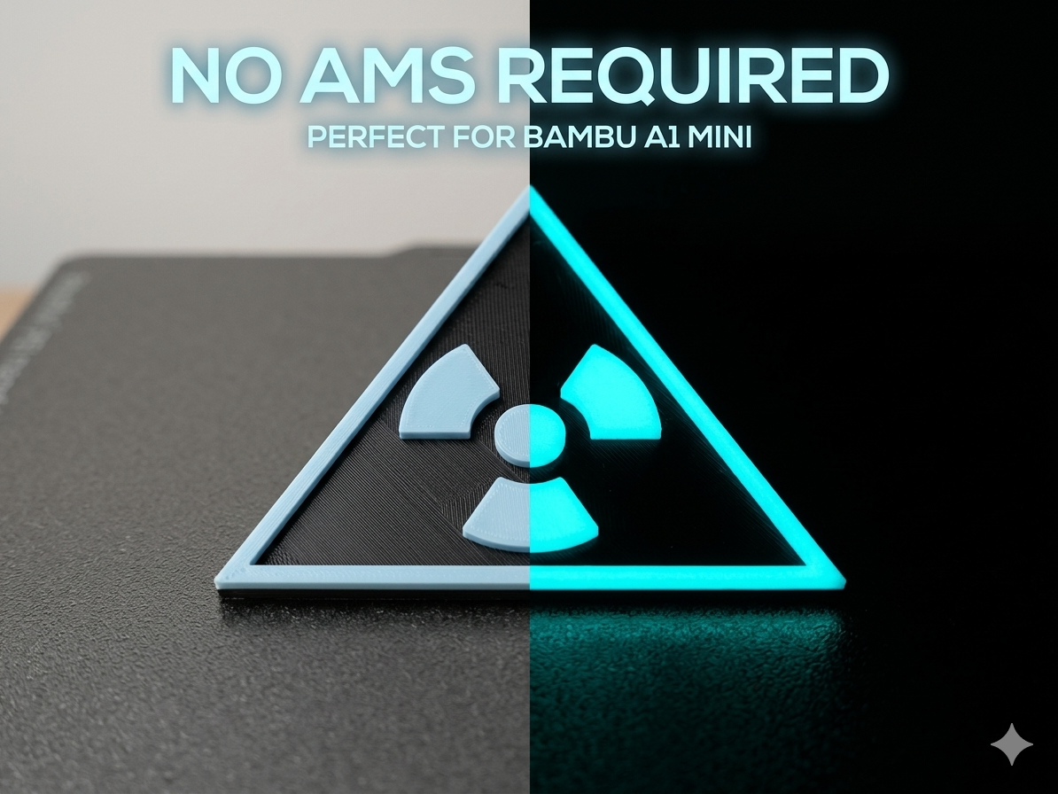 Glow-in-the-Dark Radioactive Sign (NO AMS Needed!)