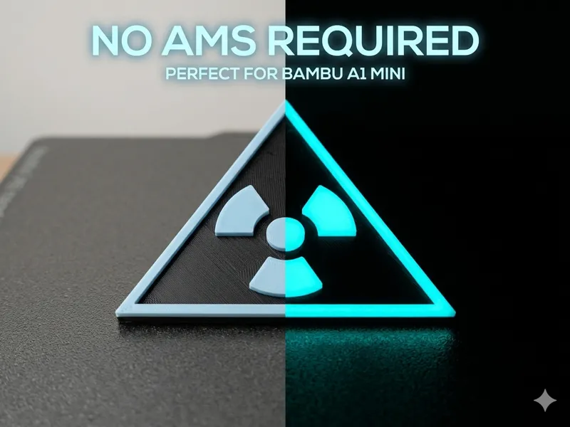 Glow-in-the-Dark Radioactive Sign (NO AMS Needed!)