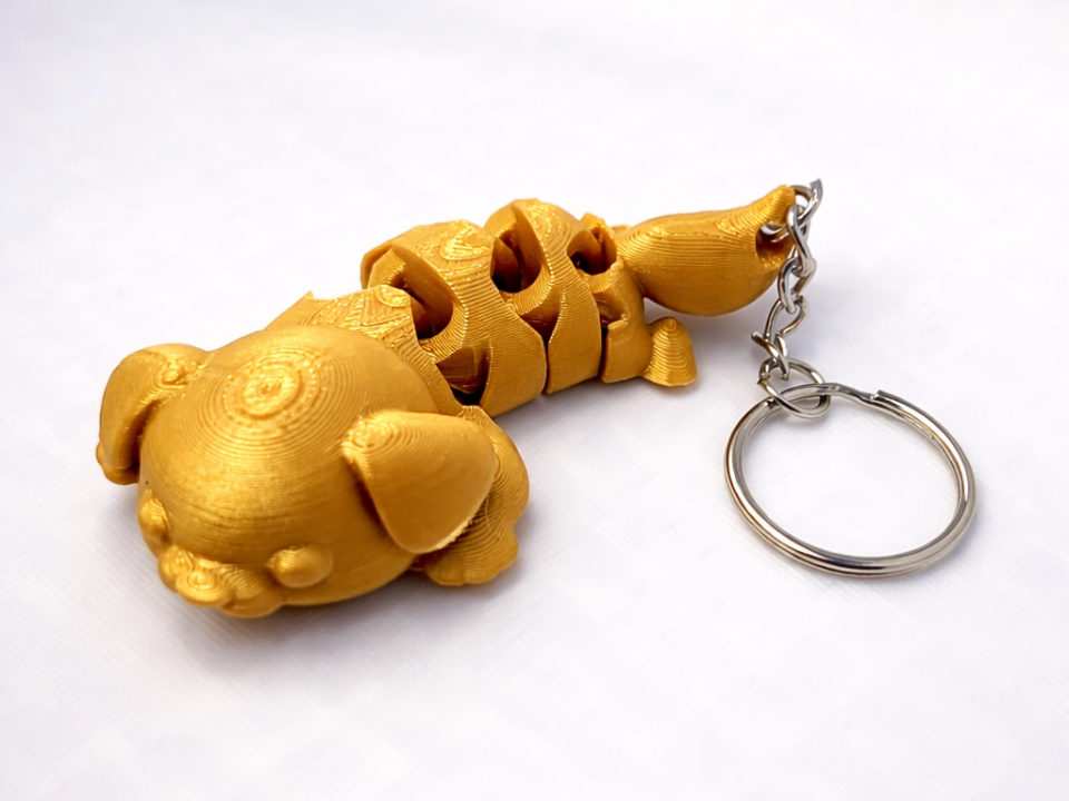 Articulated Dog Keychain