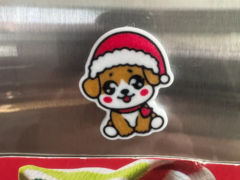 Xmas Dog - Fridge Magnet