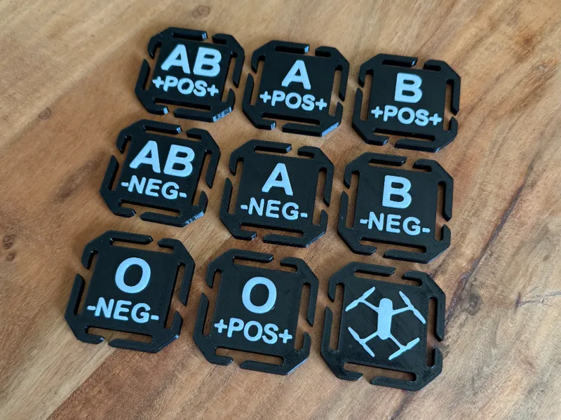 MOLLE Attachment blood group, drone, medic