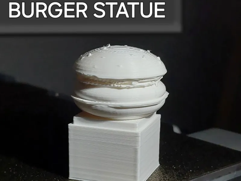 Mini burger statue hamburger with cheese miniature